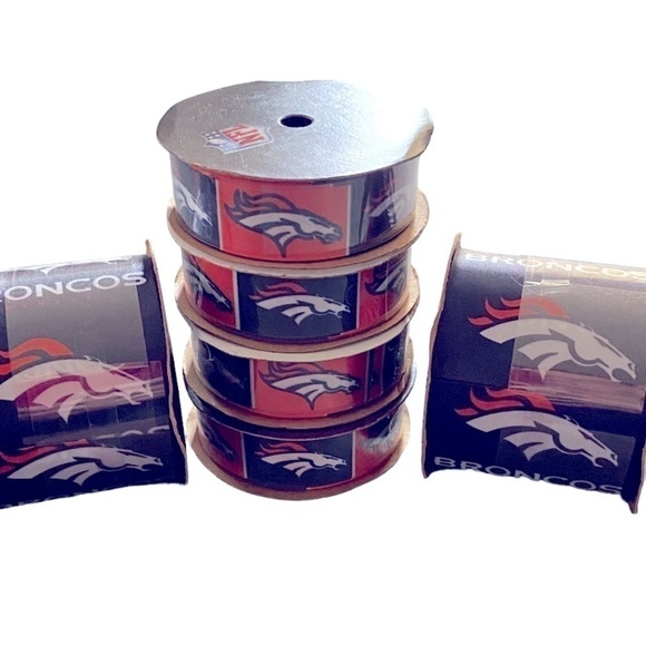 NWT-DENVER BRONCO RIBBON-TOTAL OF 6 - Picture 1 of 5